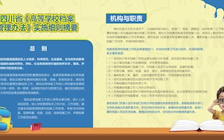 《四川省高等学校档案管理办法》实施细则摘要